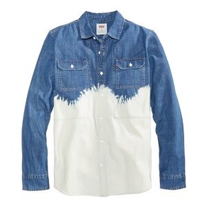 Levi's Two-Tone Bleach Denim Casual Shirt